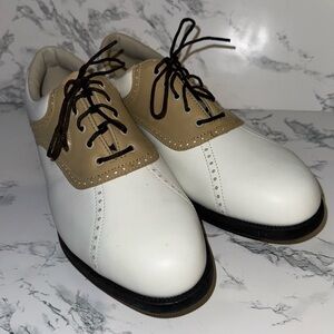 Footjoy Sierra Treks Women's White and Tan Golf Shoes